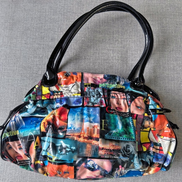 Vintage Temptations Vinyl Shoulder Magazine Bag Purse - Picture 4 of 10